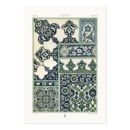 ALBERT RACINET - Persian Pattern Lithograph from 'L'ornement Polychrome' - Pathos Studio - Art Prints