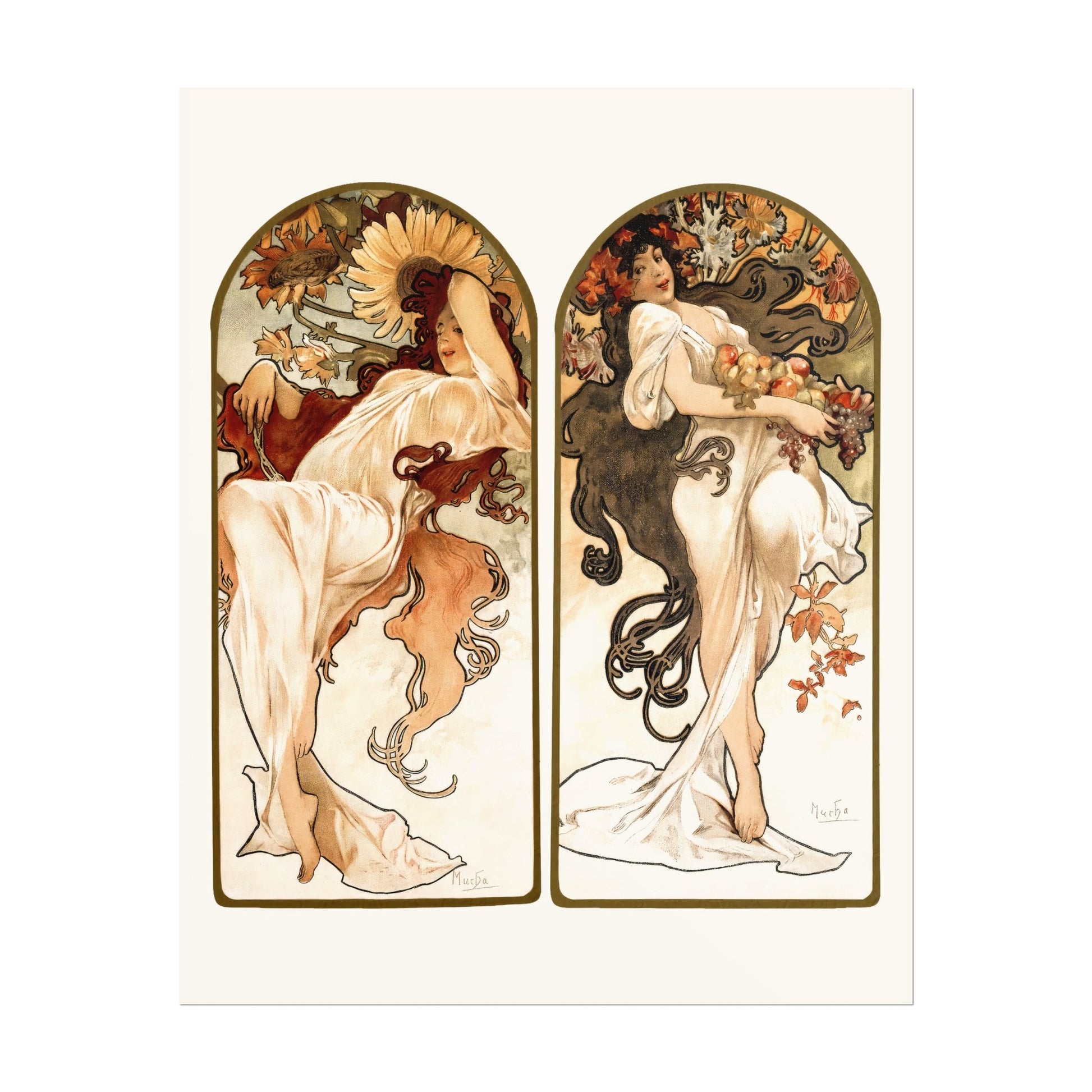ALPHONSE MUCHA - The Seasons (Part 2) - Pathos Studio - Art Prints