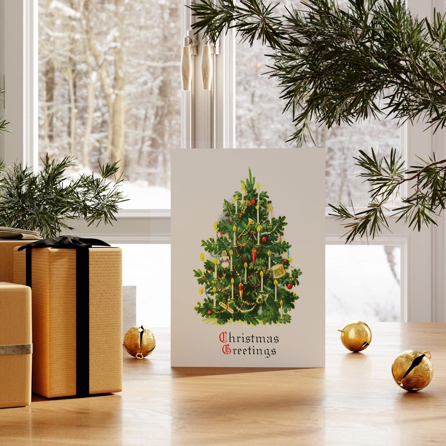 Christmas Greetings Cards: Christmas Tree - Pathos Studio - Greetings Cards