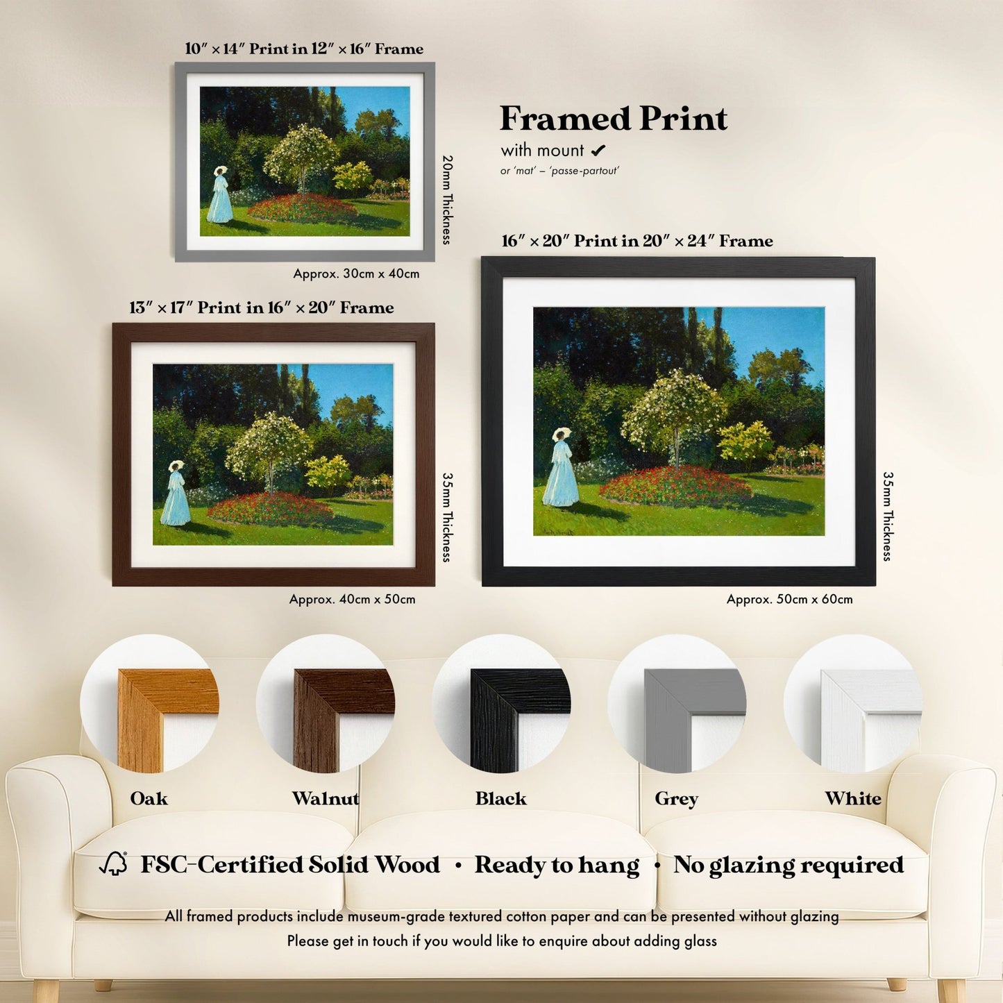 Claude Monet - Lady In The Garden | Art Prints | Pathos Studio
