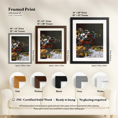 Claude Monet - Still Life With Flowers And Fruit | Art Prints | Pathos Studio