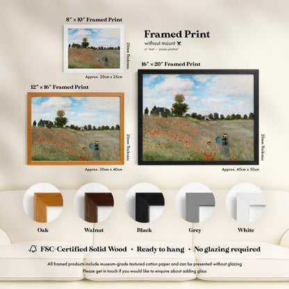 Claude Monet - The Poppy Field Near Argenteuil | Art Prints | Pathos Studio
