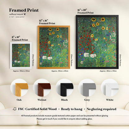 Gustav Klimt - Farm Garden With Sunflowers | Art Prints | Pathos Studio