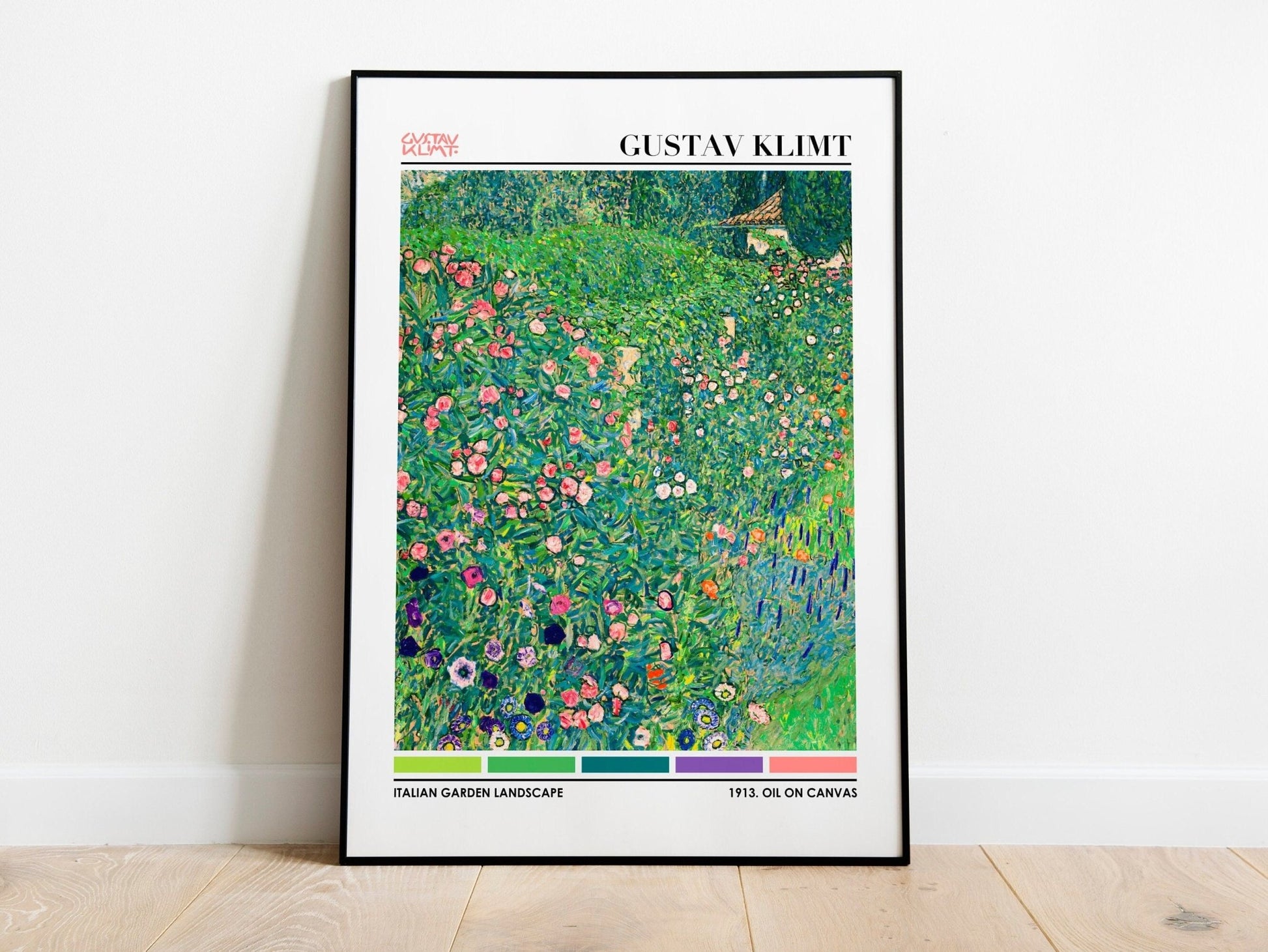 GUSTAV KLIMT - Italian Garden Landscape (Color Palette Poster) - Pathos Studio - Art Prints