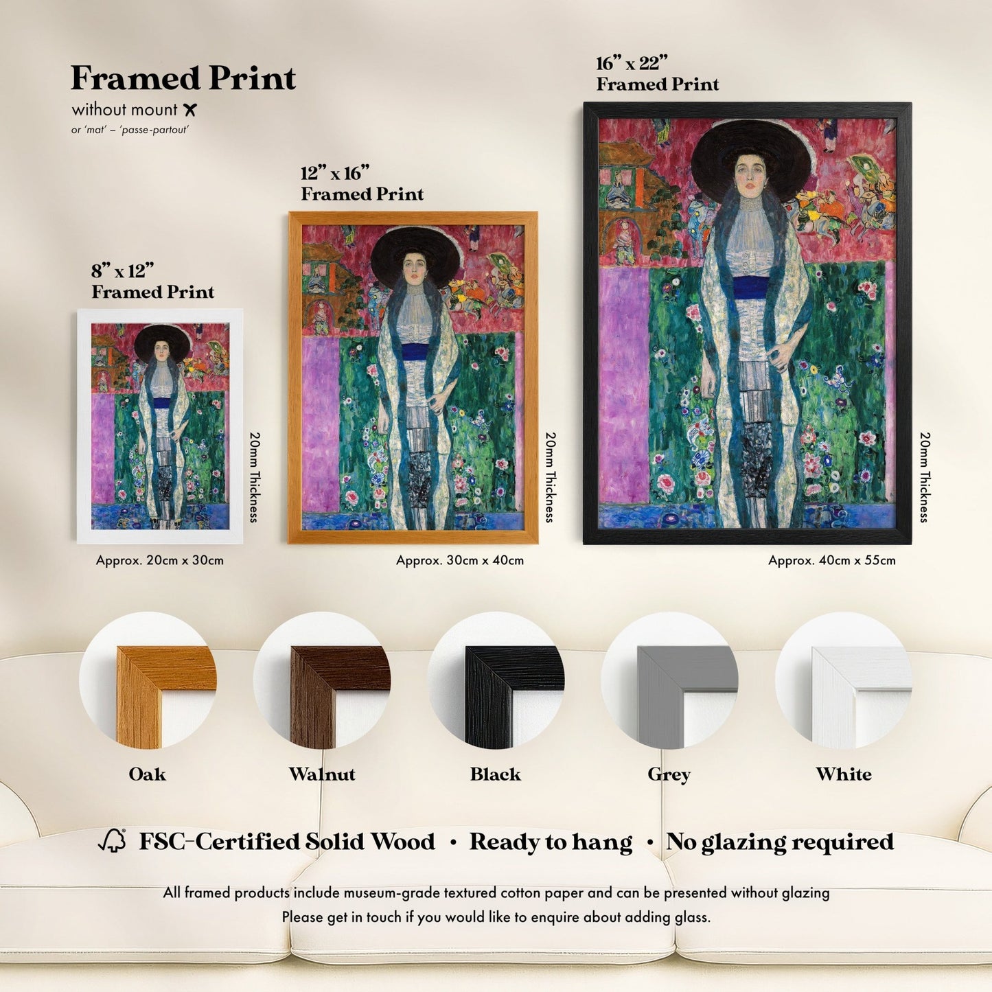 Gustav Klimt - Portrait of Adele Bloch - Bauer II | Art Prints | Pathos Studio