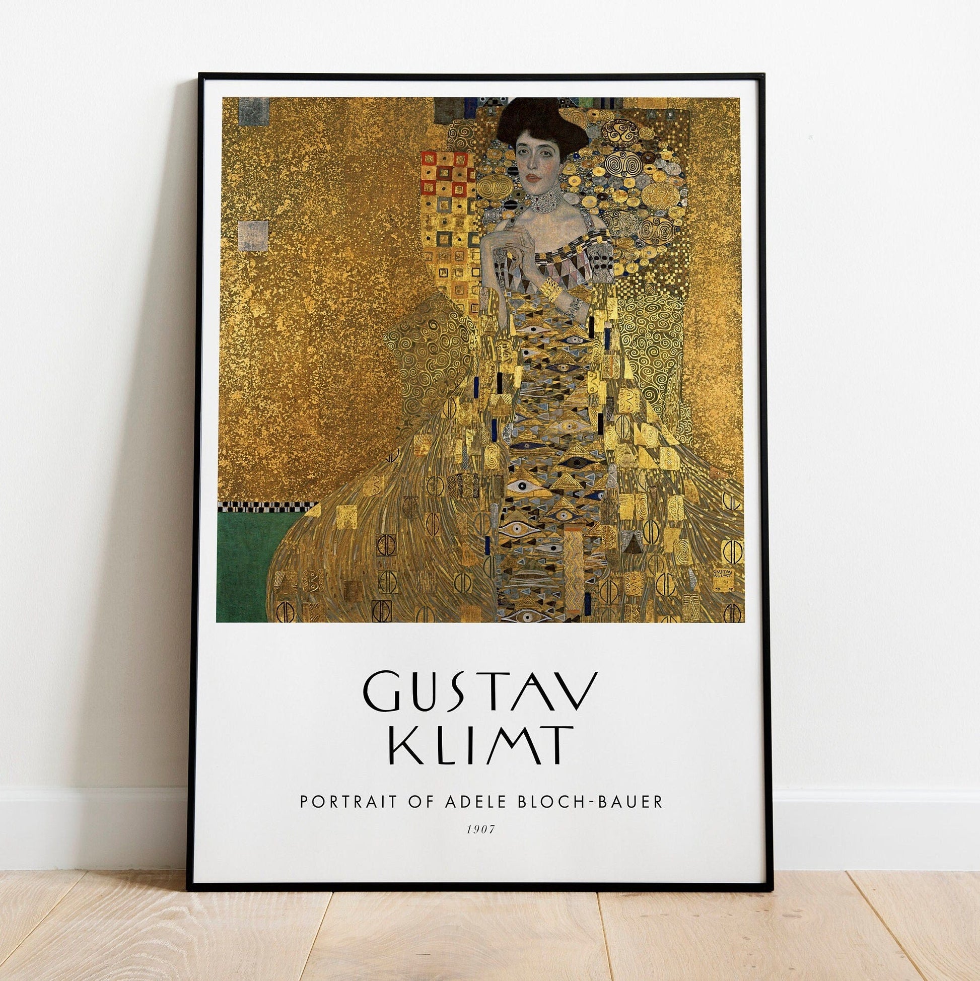 Gustav Klimt - Set Of 3 Gold Portrait Posters - Pathos Studio - Art Print Sets