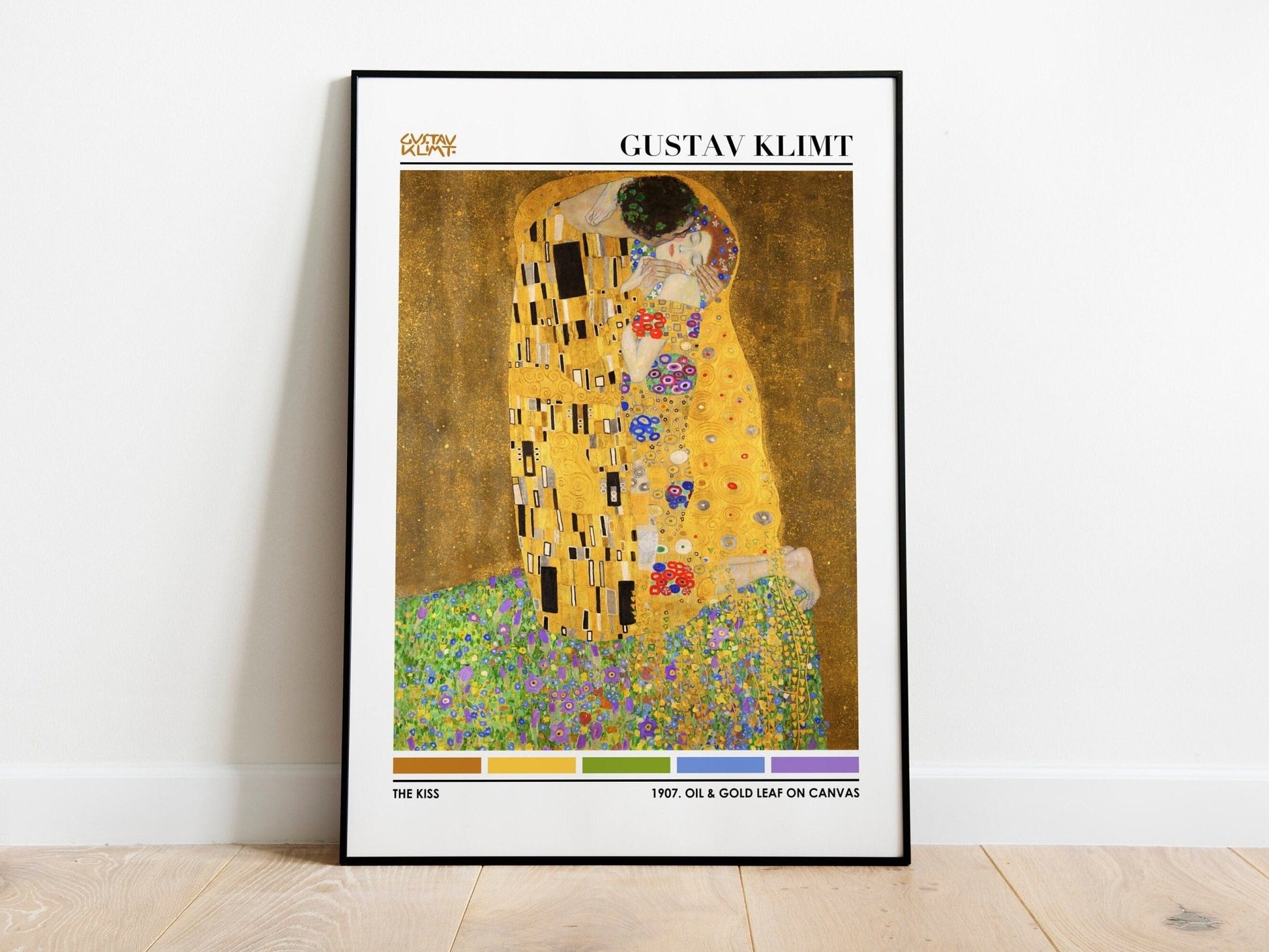 GUSTAV KLIMT - The Kiss (Color Palette Poster) - Pathos Studio - Art Prints