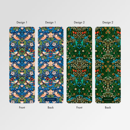 William Morris Bookmarks: Strawberry Thief / Tulip