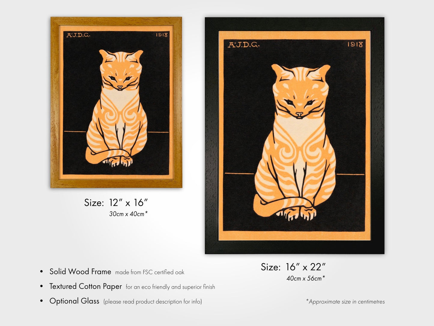 Julie De Graag - Sitting Cat | Art Prints | Pathos Studio