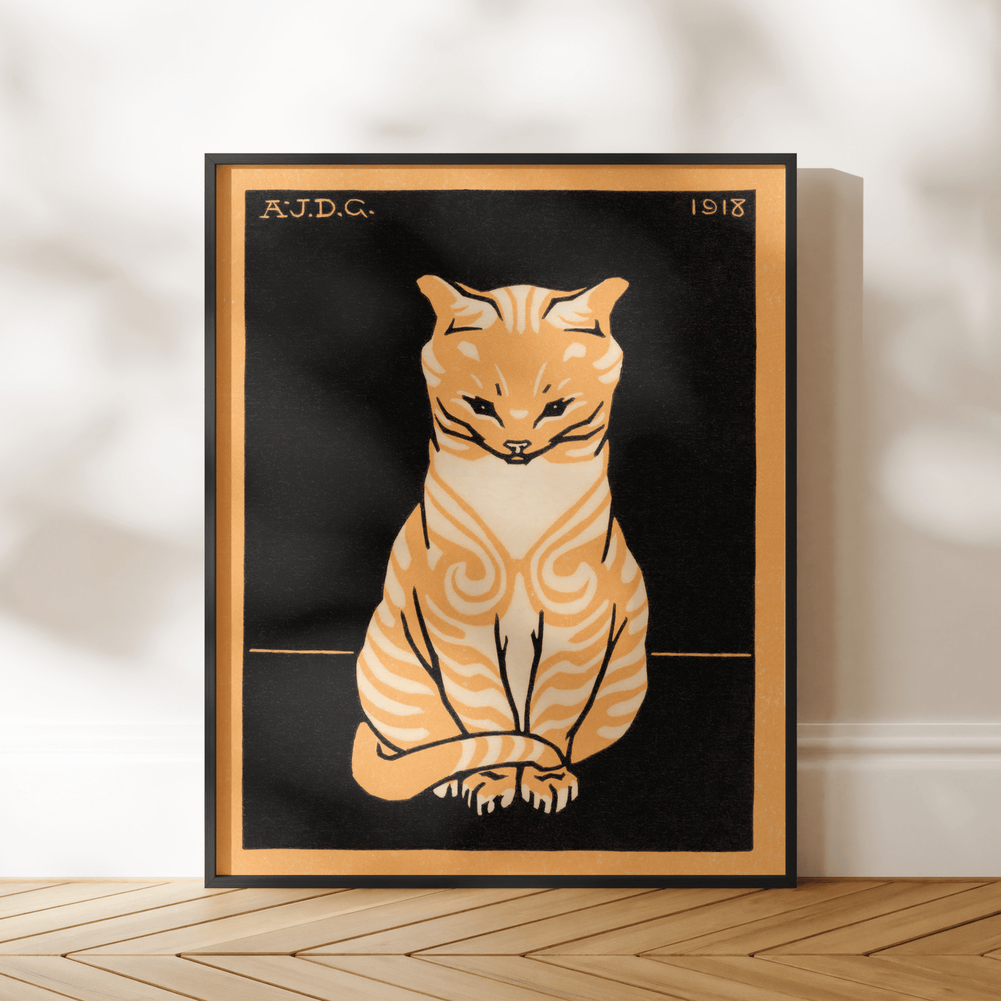 Julie De Graag - Sitting Cat | Art Prints | Pathos Studio