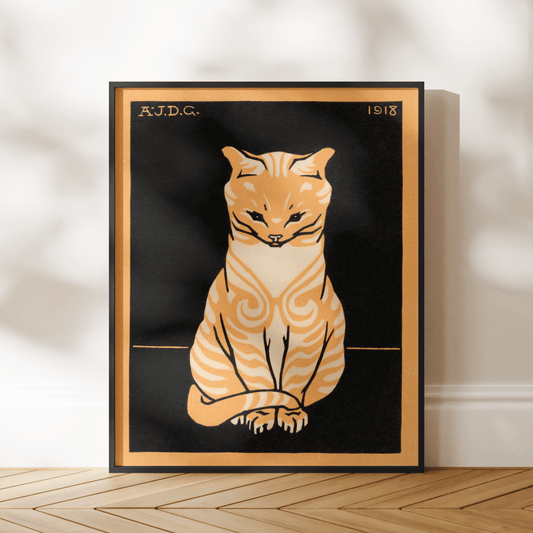 Julie De Graag - Sitting Cat | Art Prints | Pathos Studio