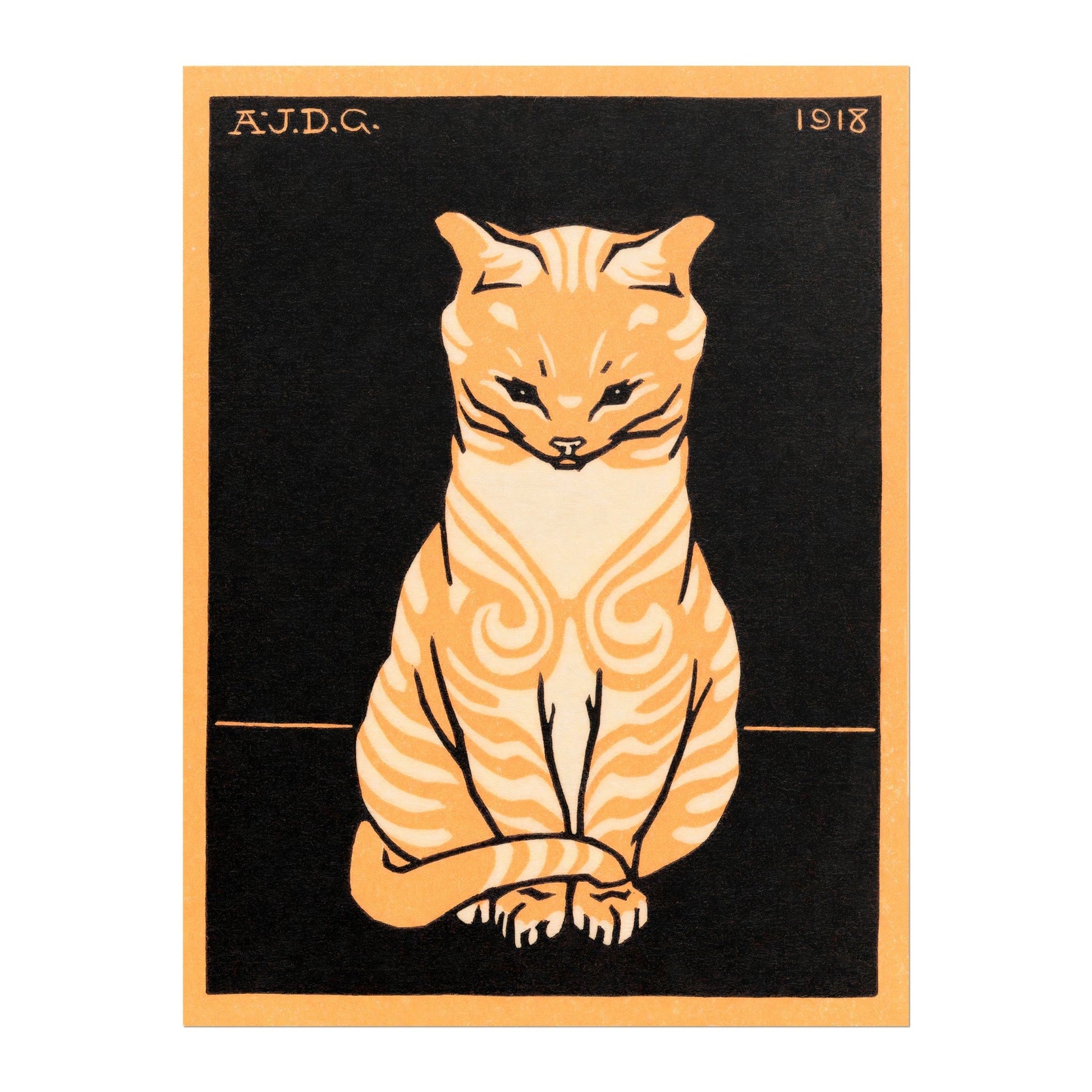 Julie De Graag - Sitting Cat | Art Prints | Pathos Studio