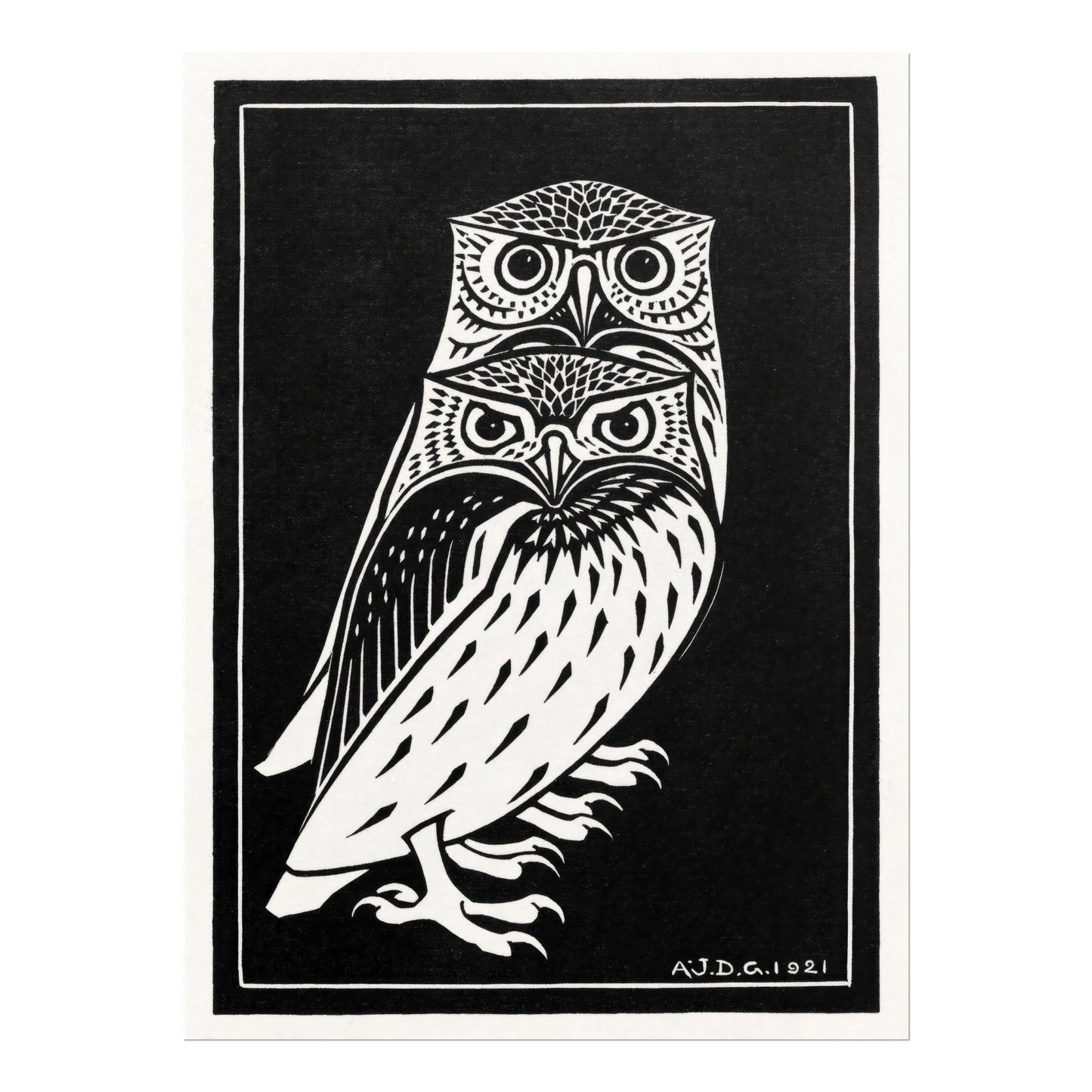 Julie De Graag - Two Owls | Art Prints | Pathos Studio