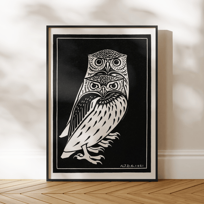 Julie De Graag - Two Owls | Art Prints | Pathos Studio