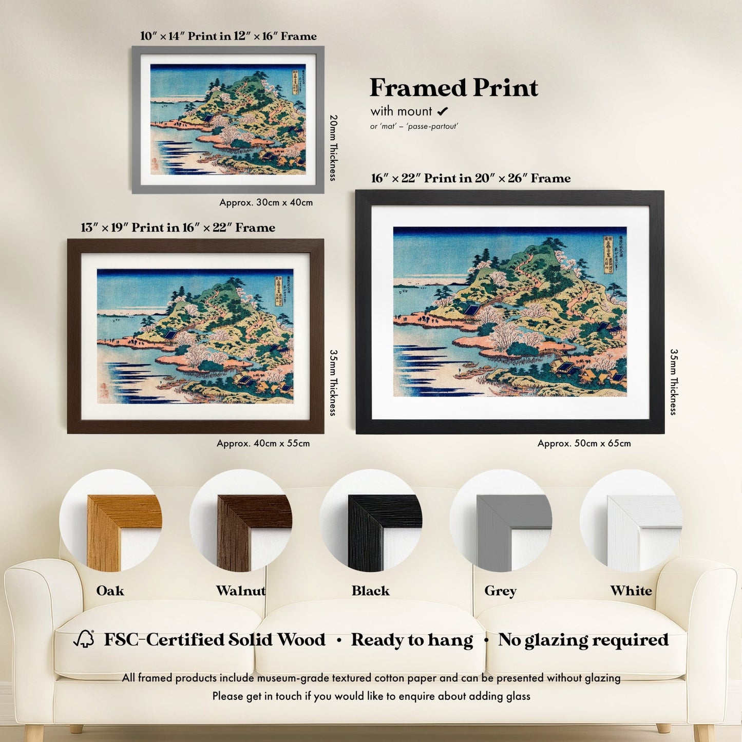 Katsushika Hokusai - Sesshu Ajigawaguchi Tenposan | Art Prints | Pathos Studio