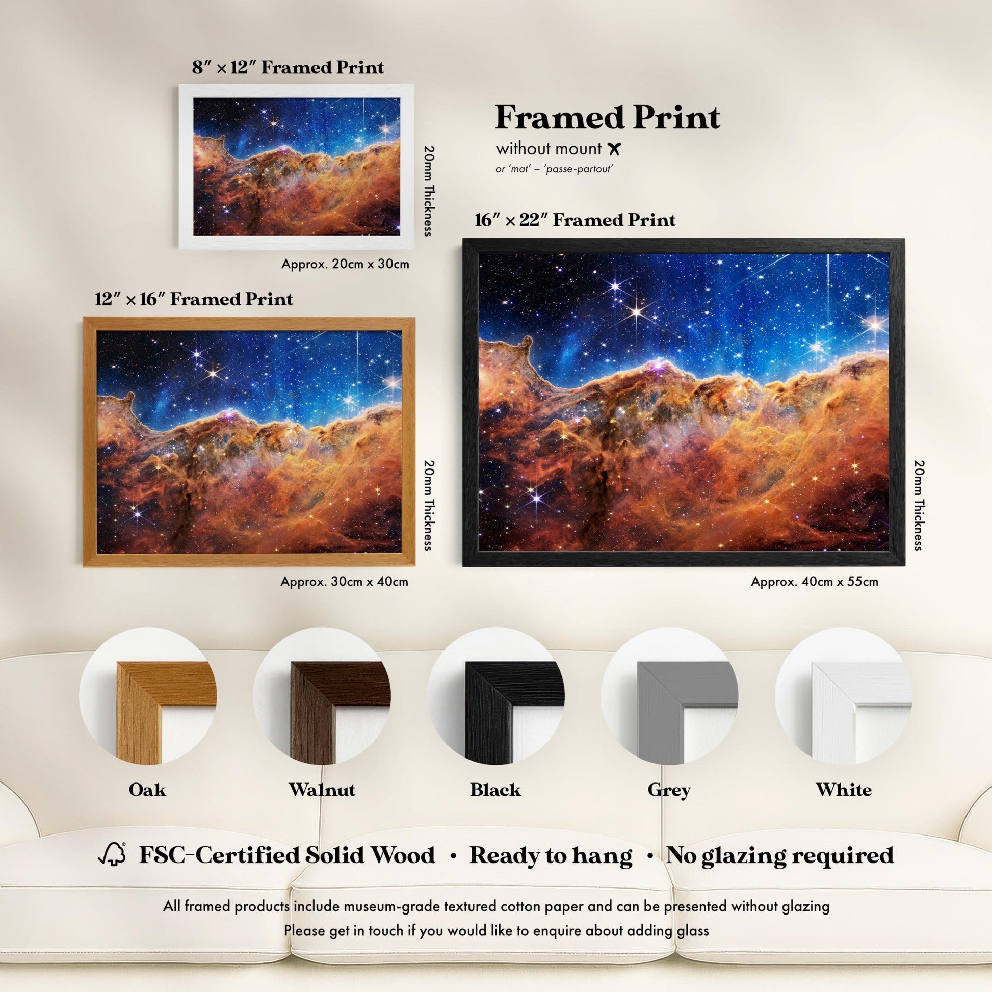NASA - Cosmic Cliffs in the Carina Nebula | Art Prints | Pathos Studio