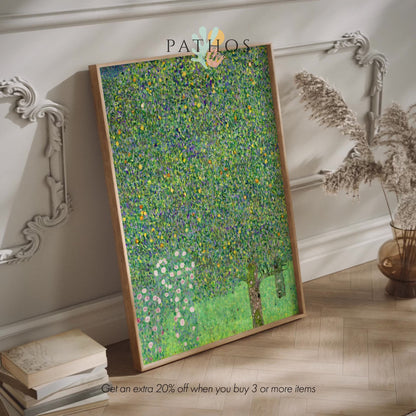 Rosebushes Under The Trees