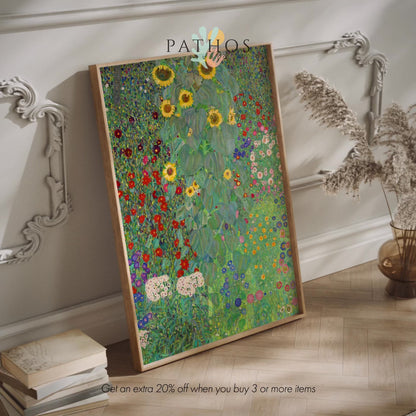 Jardin de ferme avec tournesols