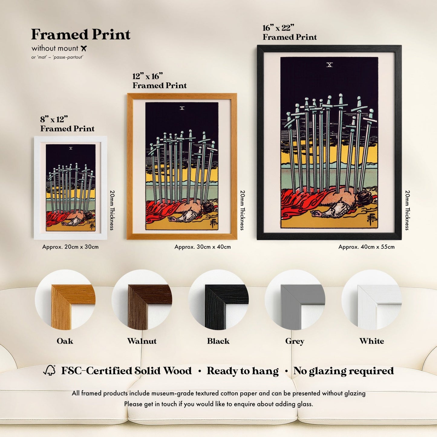 Tarot Art - 10 of Swords | Art Prints | Pathos Studio