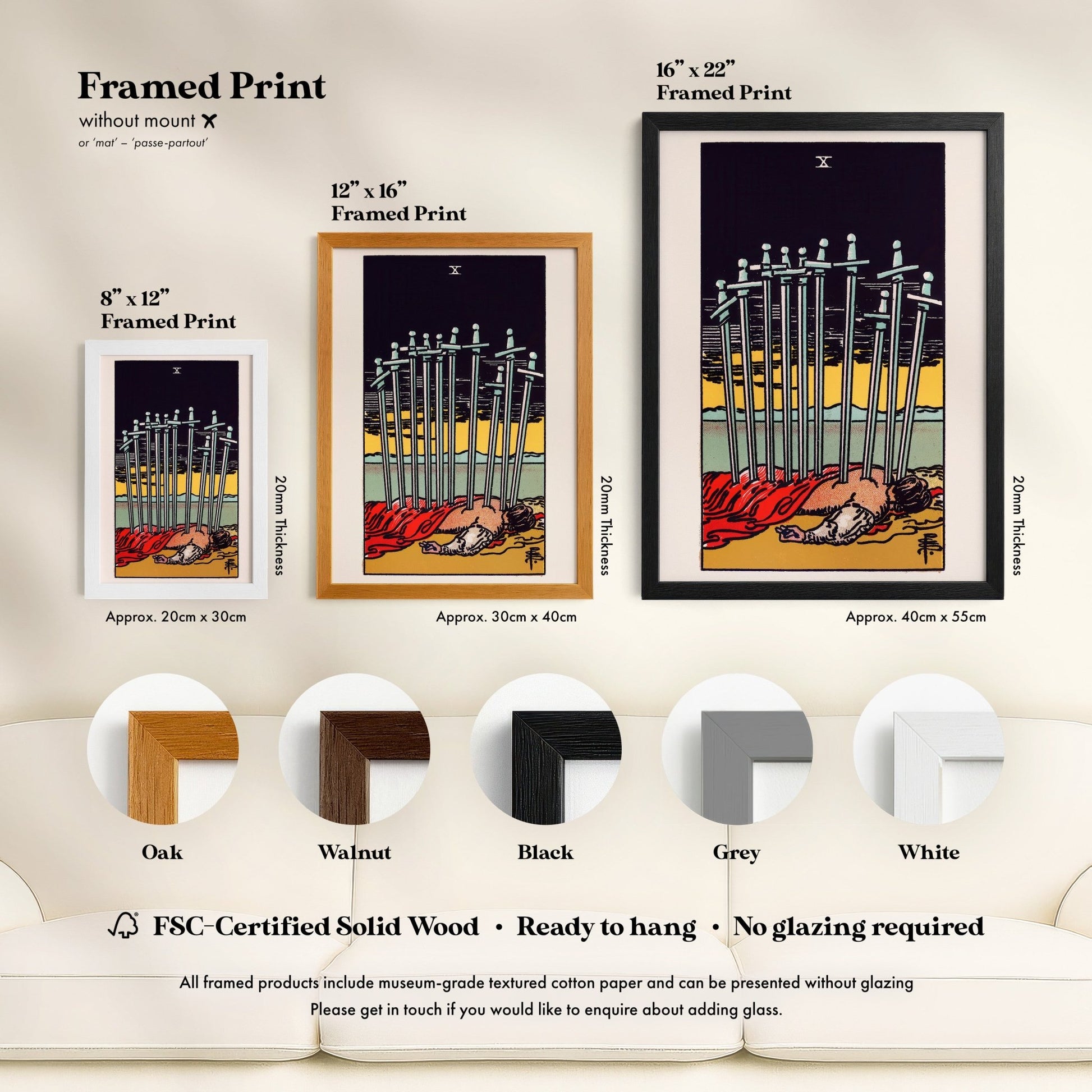 Tarot Art - 10 of Swords | Art Prints | Pathos Studio