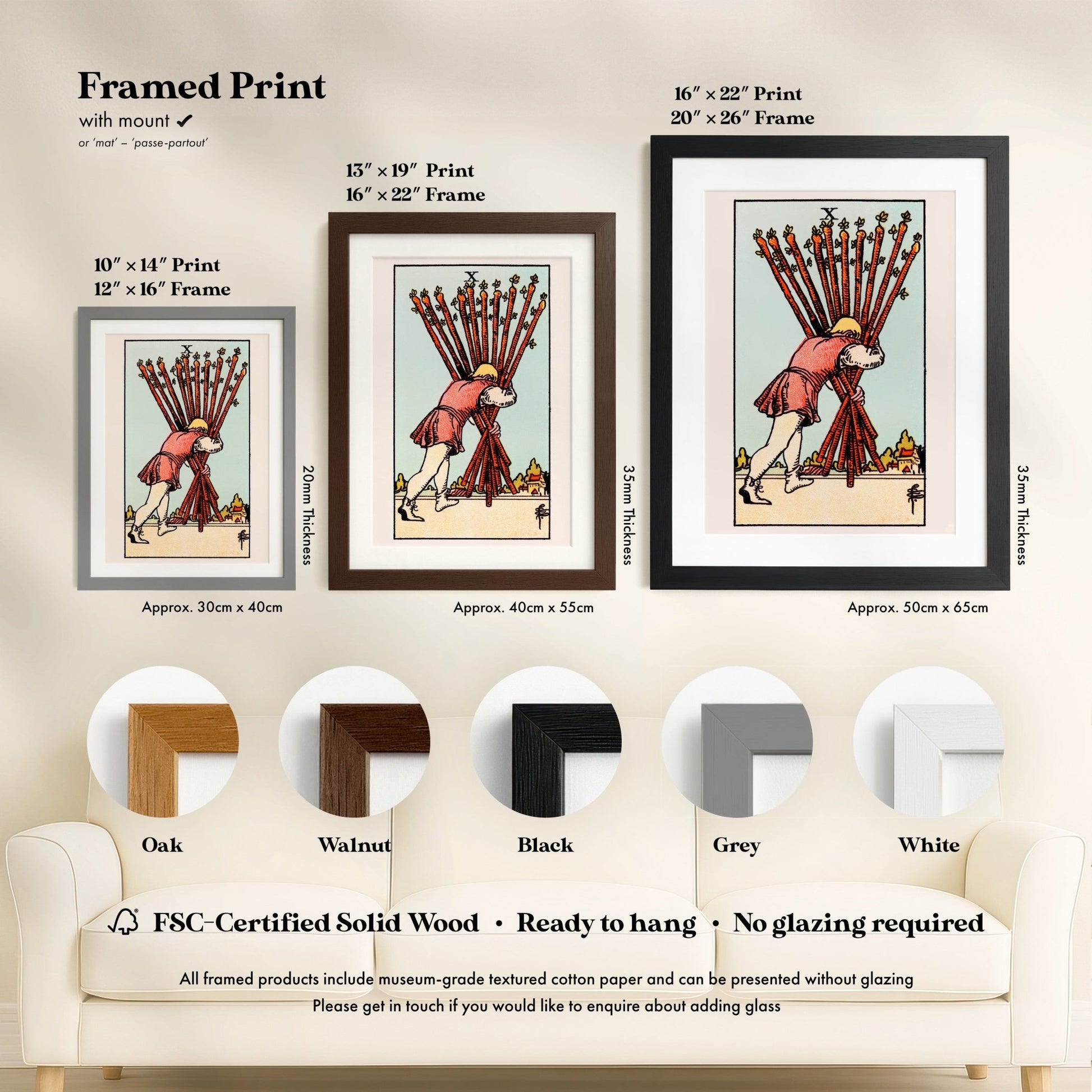 Tarot Art - 10 of Wands | Art Prints | Pathos Studio