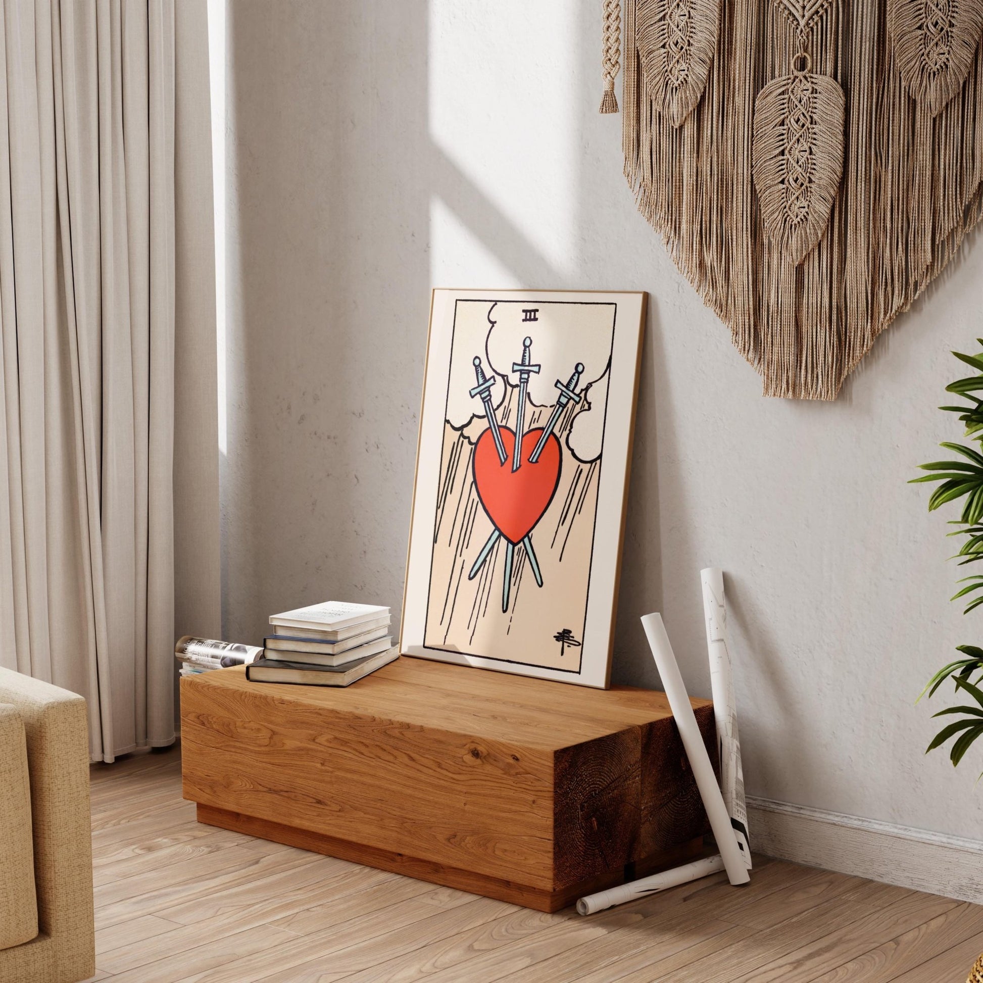 Tarot Art - 3 of Swords | Art Prints | Pathos Studio