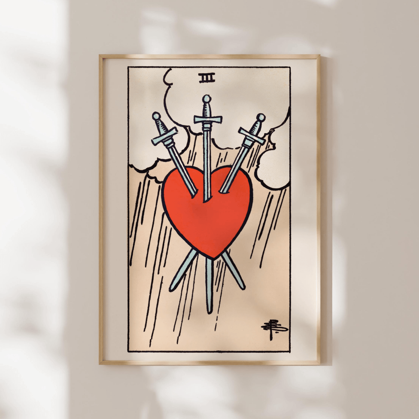 Tarot Art - 3 of Swords | Art Prints | Pathos Studio