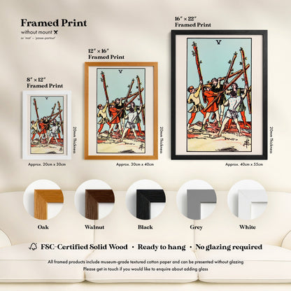 Tarot Art - 5 of Wands | Art Prints | Pathos Studio