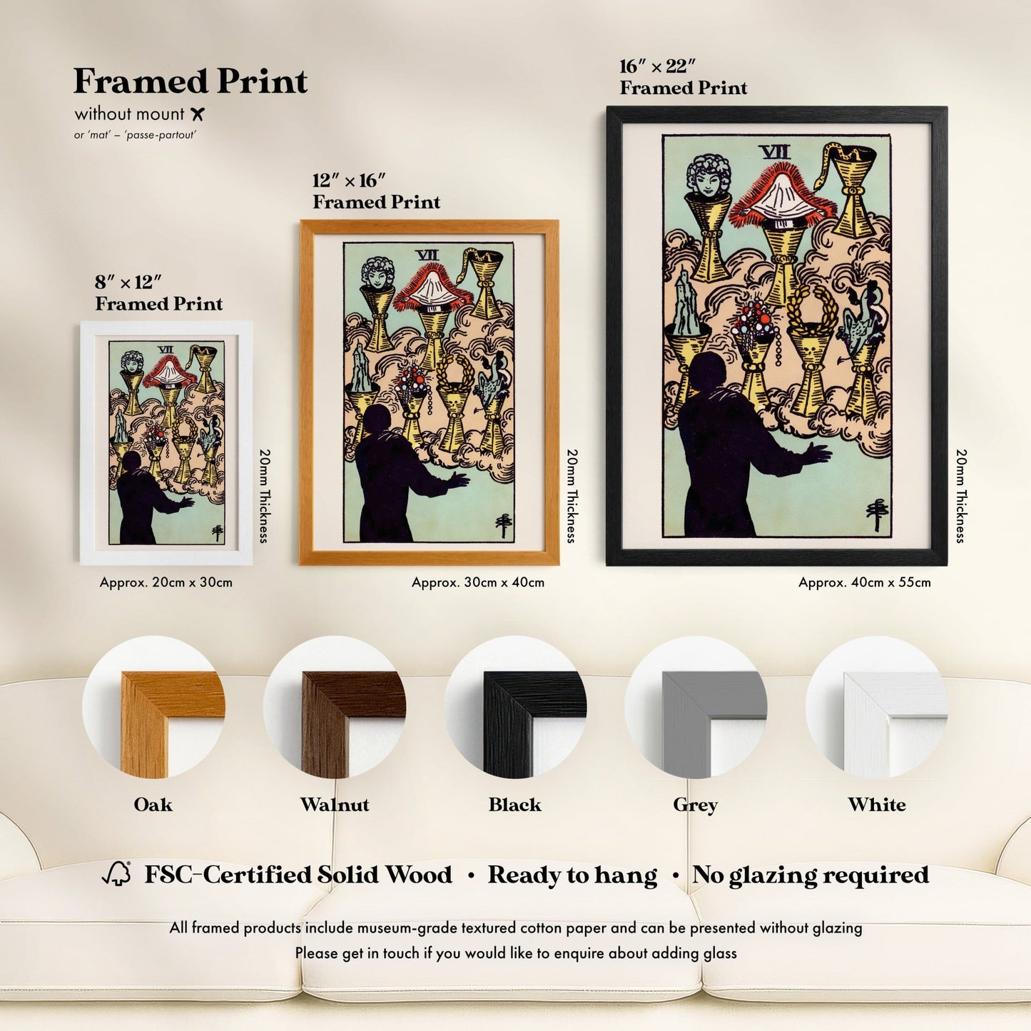 Tarot Art - 7 of Cups | Art Prints | Pathos Studio