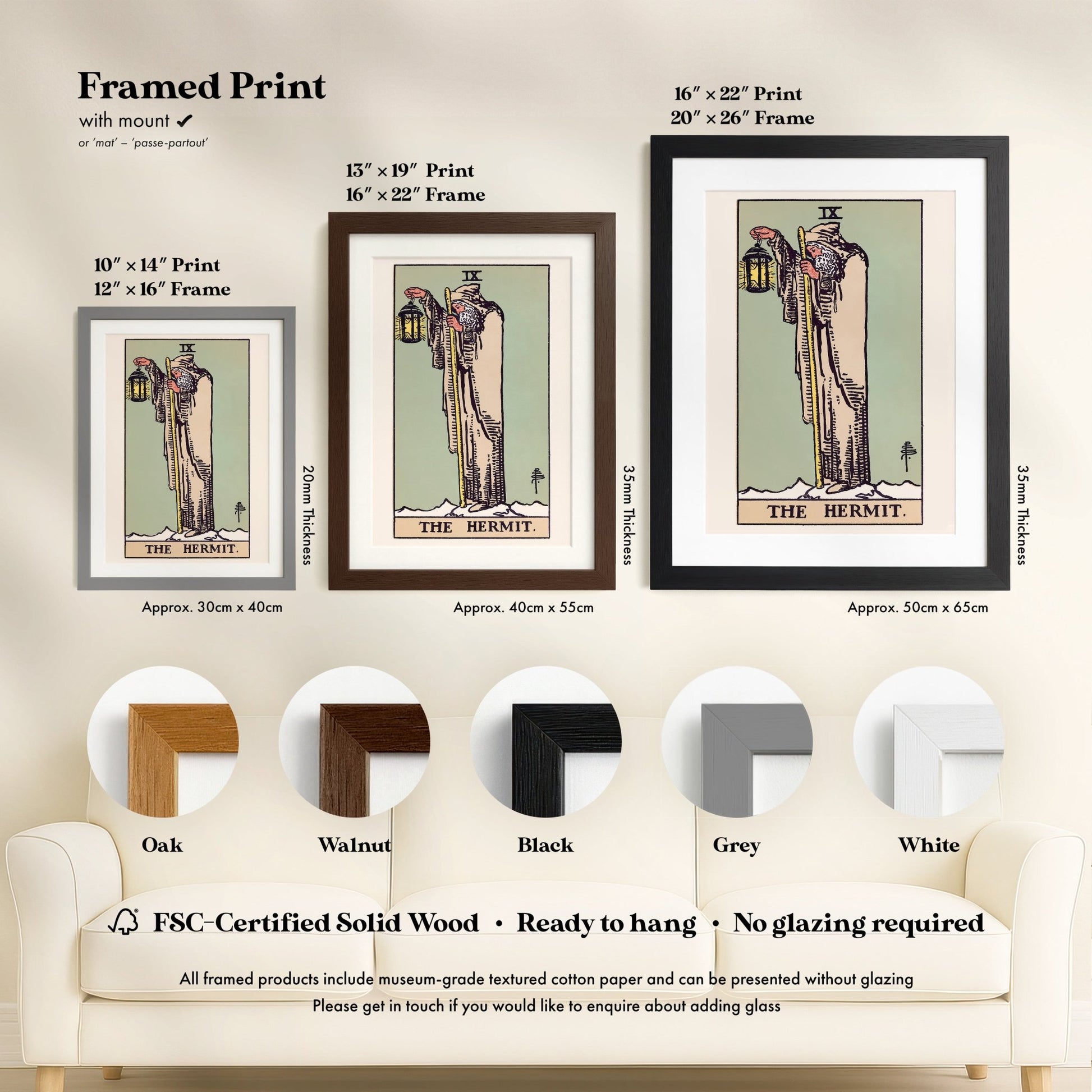 Tarot Art - IX The Hermit | Art Prints | Pathos Studio