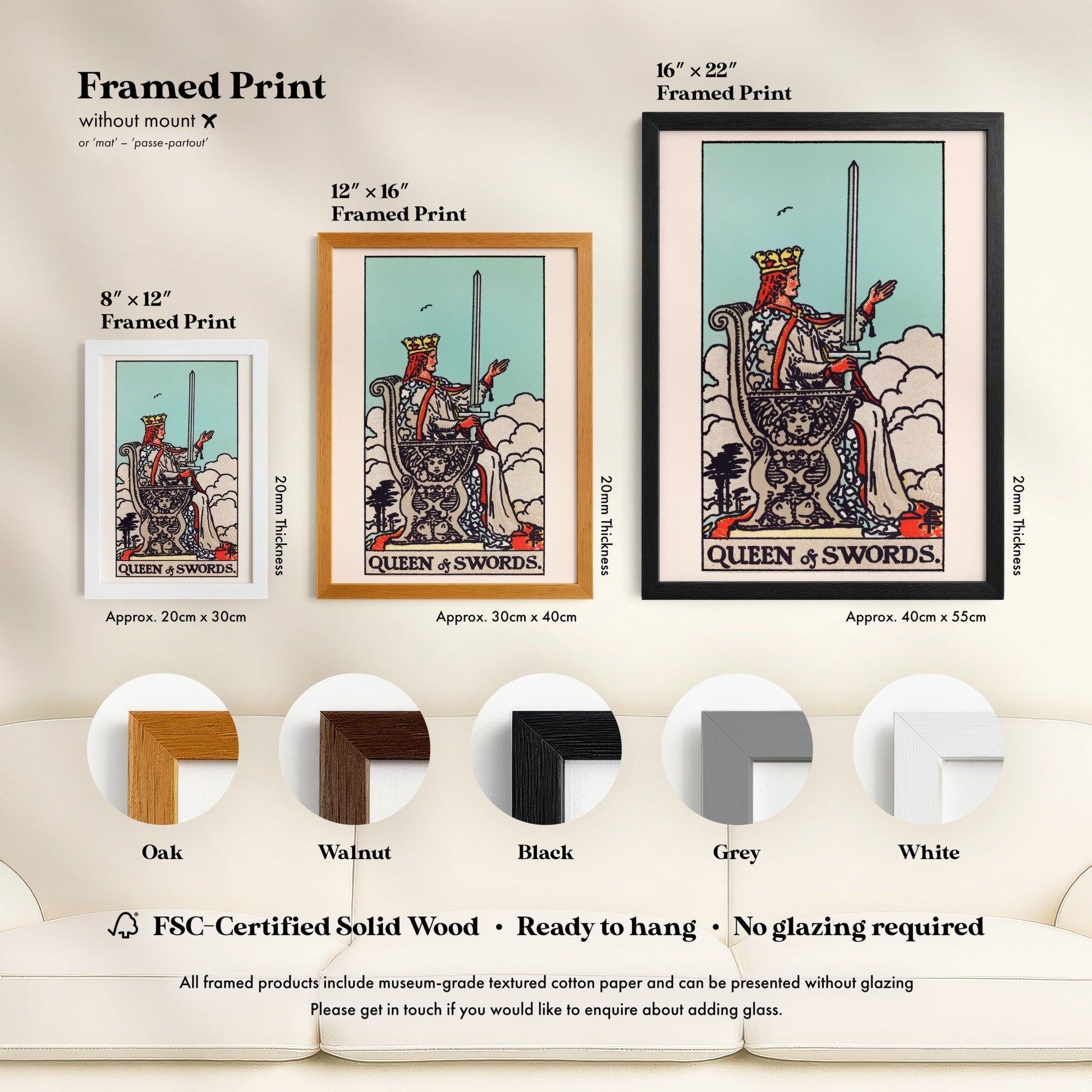 Tarot Art - Queen of Swords | Art Prints | Pathos Studio