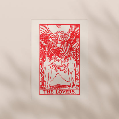 Tarot Art - VI The Lovers (Red) | Art Prints | Pathos Studio