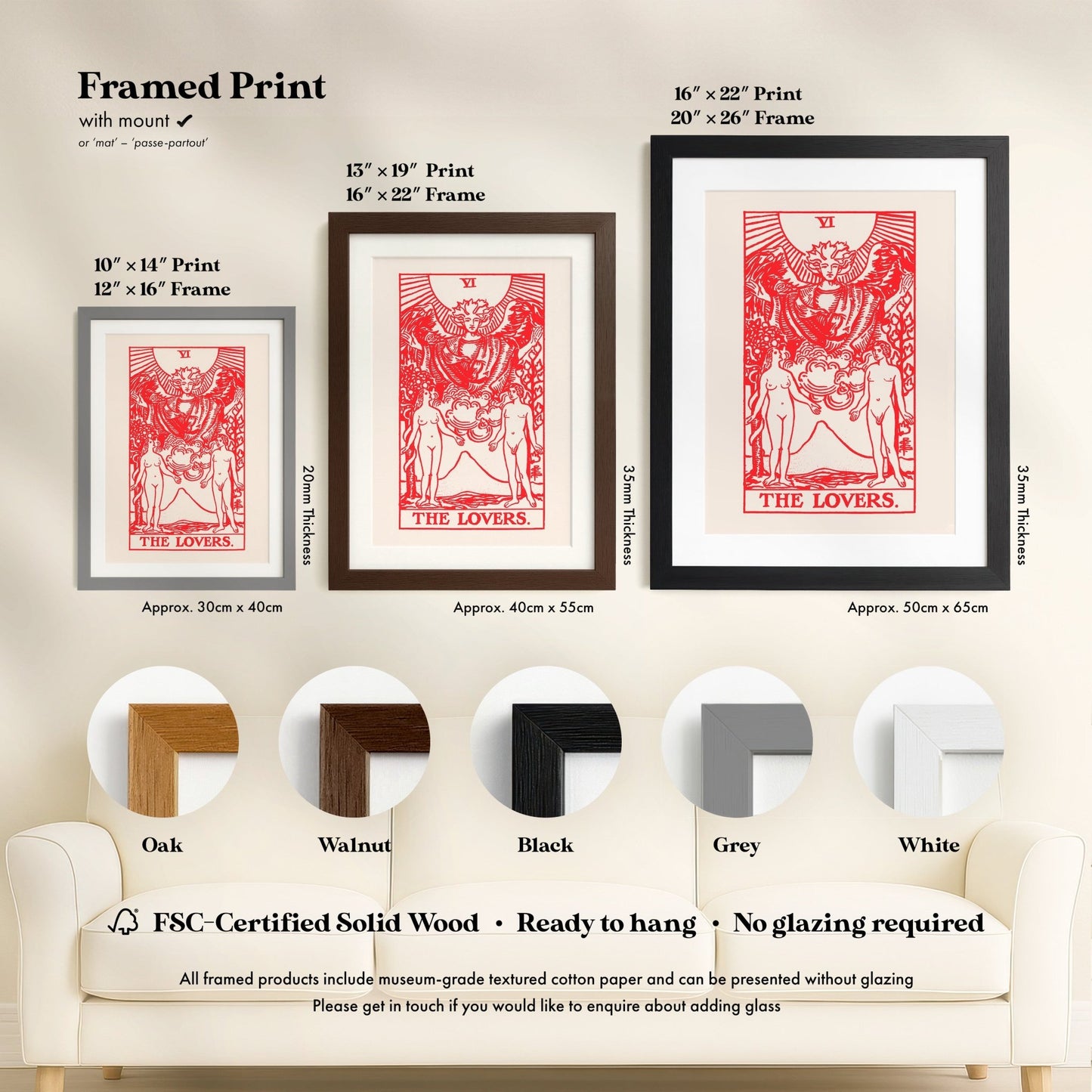 Tarot Art - VI The Lovers (Red) | Art Prints | Pathos Studio