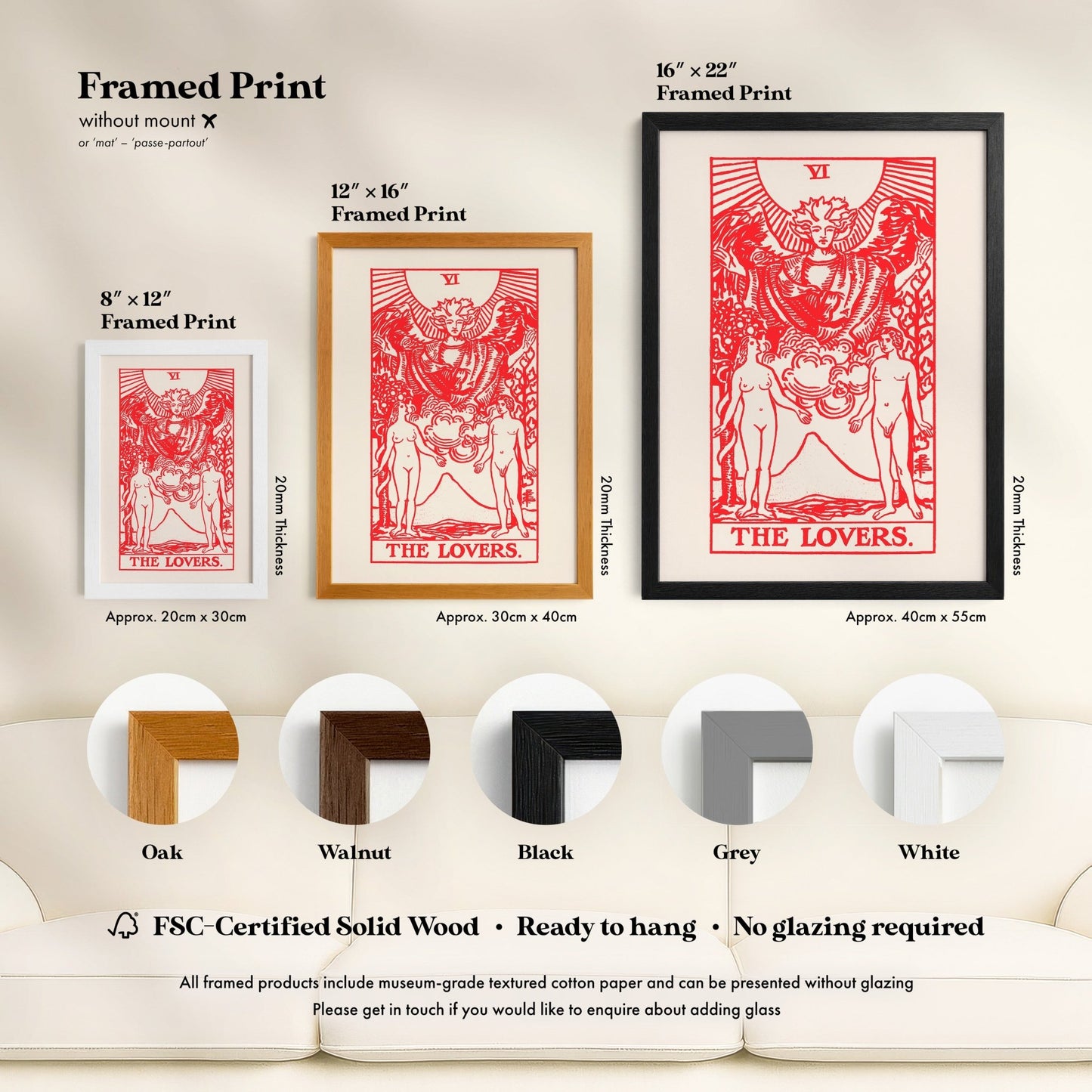 Tarot Art - VI The Lovers (Red) | Art Prints | Pathos Studio