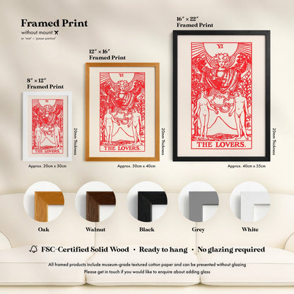 Tarot Art - VI The Lovers (Red) | Art Prints | Pathos Studio