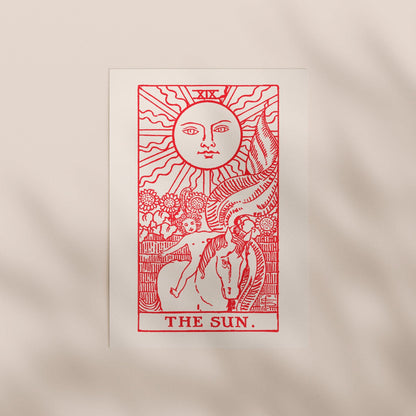 Tarot Art - XIX The Sun (Red) | Art Prints | Pathos Studio