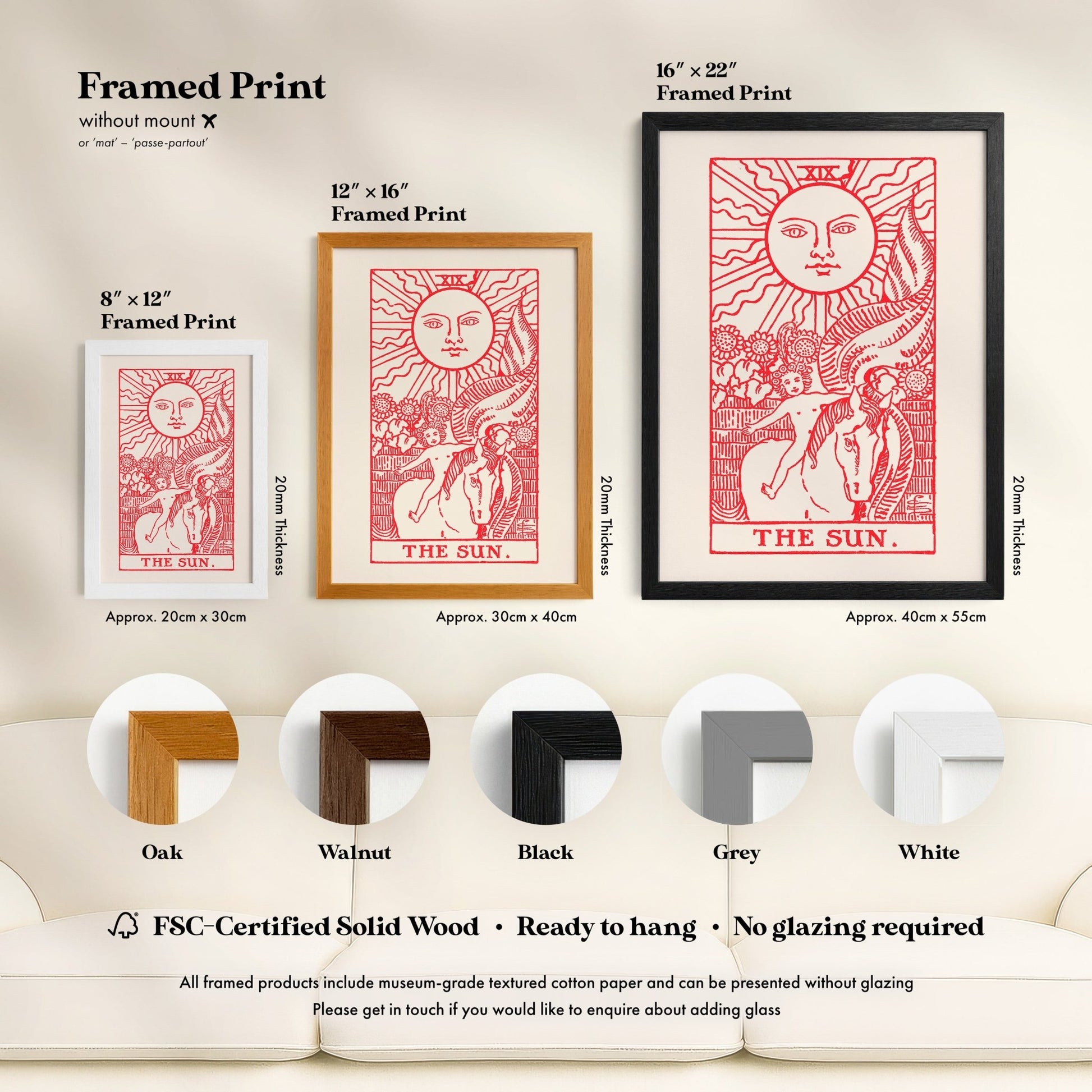 Tarot Art - XIX The Sun (Red) | Art Prints | Pathos Studio