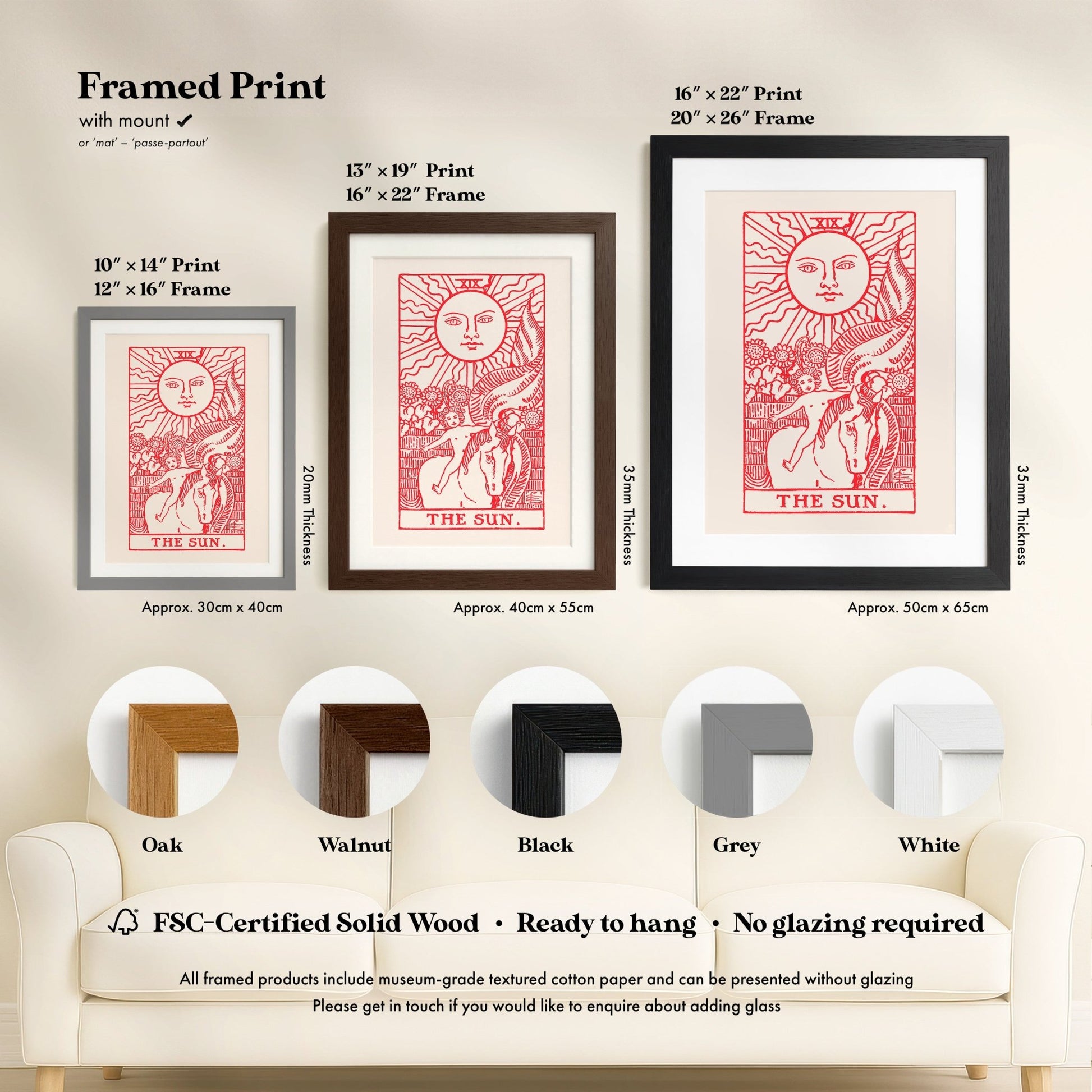 Tarot Art - XIX The Sun (Red) | Art Prints | Pathos Studio