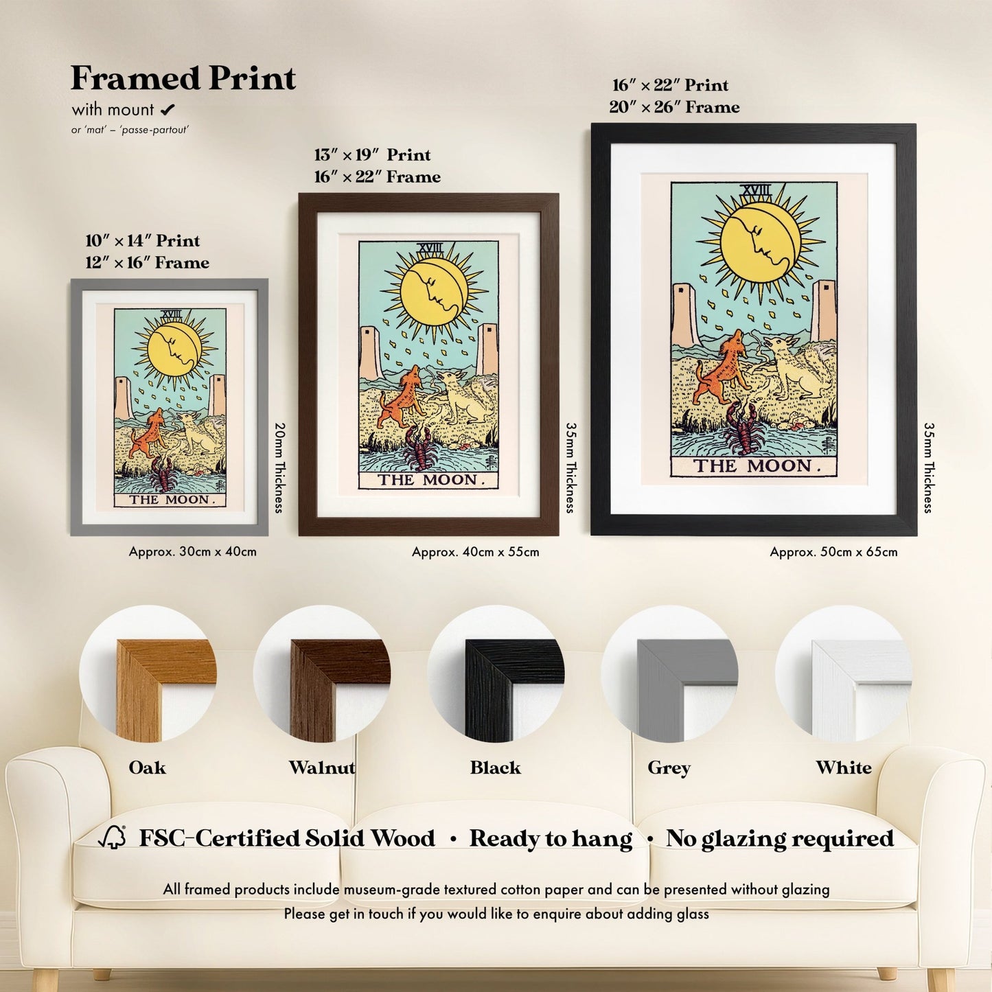 Tarot Art - XVIII The Moon | Art Prints | Pathos Studio