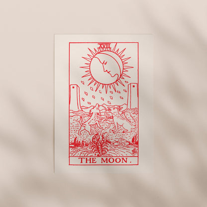 Tarot Art - XVIII The Moon (Red) | Art Prints | Pathos Studio