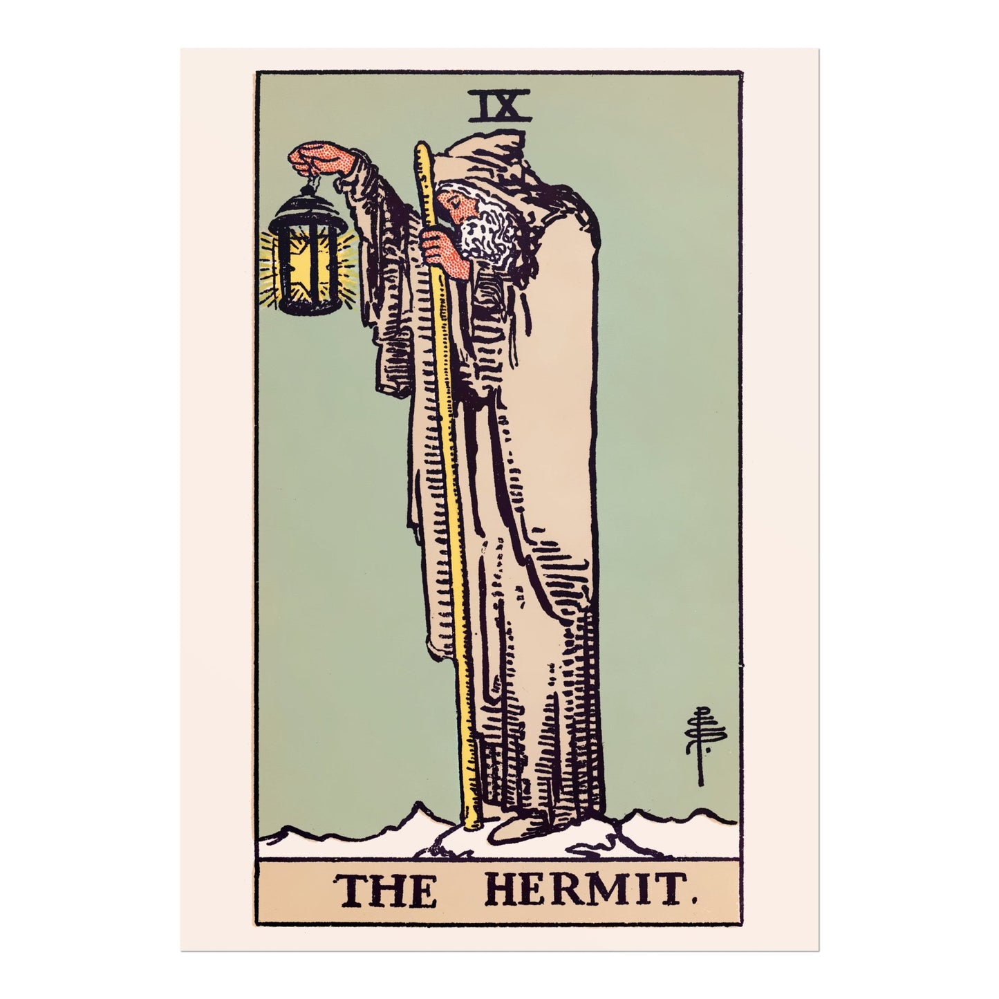 Tarot Print: IX The Hermit - Pathos Studio - Art Prints