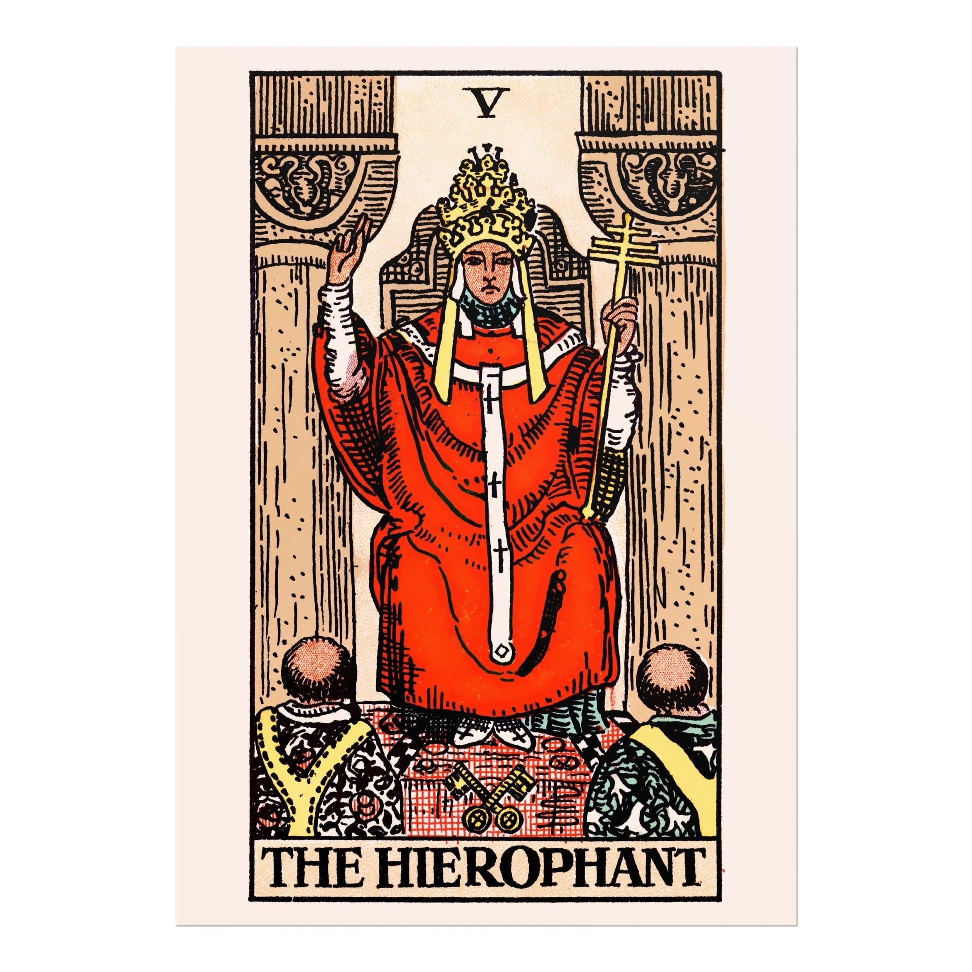 Tarot Print: V The Hierophant - Pathos Studio - Art Prints