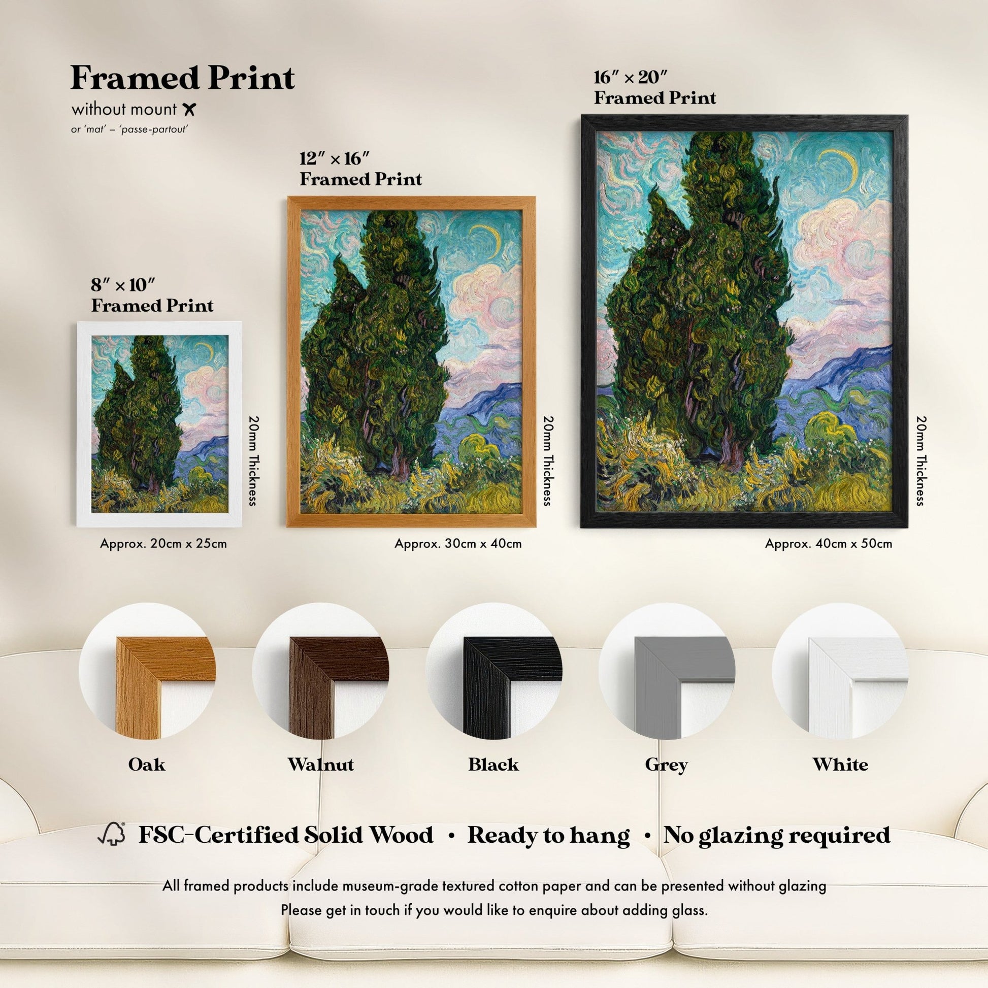 Vincent Van Gogh - Cypresses | Art Prints | Pathos Studio