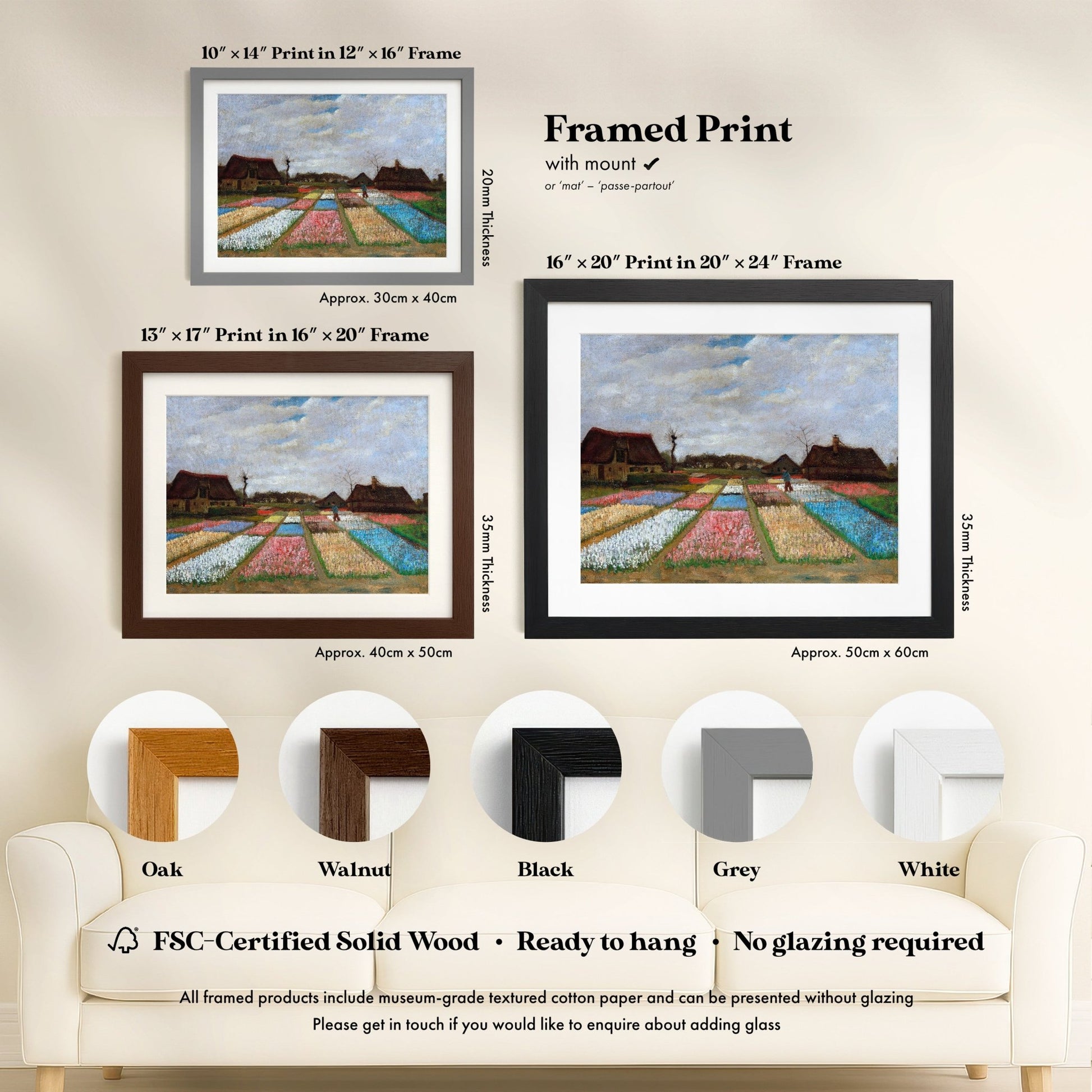 Vincent Van Gogh - Flower Beds In Holland | Art Prints | Pathos Studio