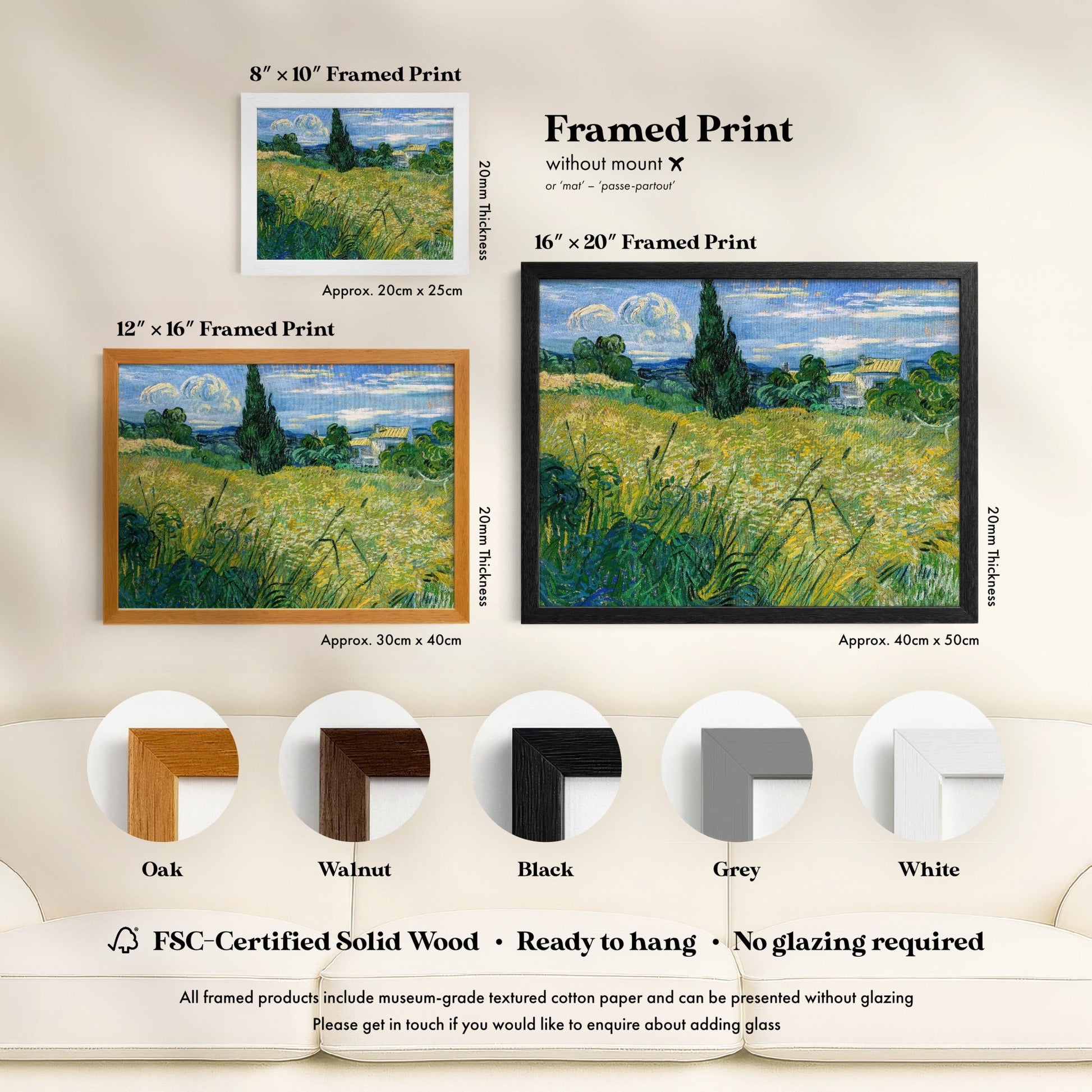 Vincent Van Gogh - Green Wheat Field With Cypress | Art Prints | Pathos Studio