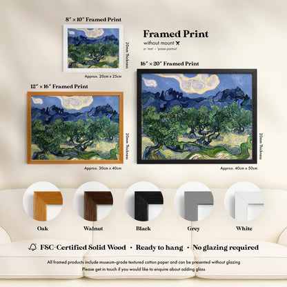 Vincent Van Gogh - Olive Trees with the Alpilles in Background | Art Prints | Pathos Studio