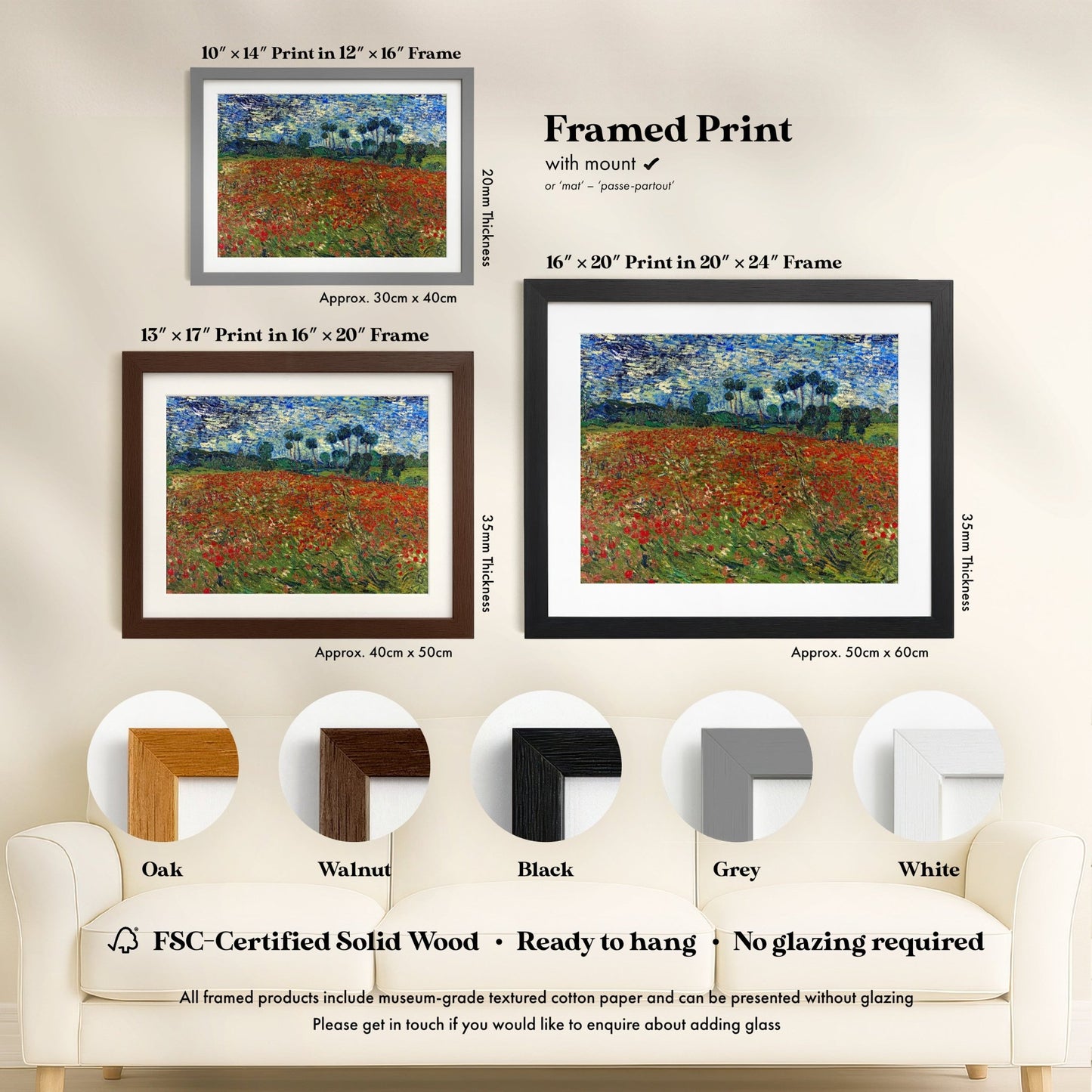 Vincent Van Gogh - Poppy Field | Art Prints | Pathos Studio
