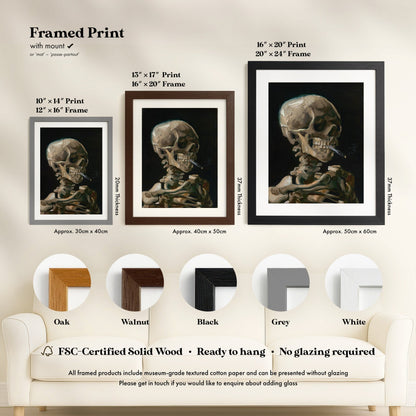 Vincent Van Gogh - Skeleton With A Burning Cigarette | Art Prints | Pathos Studio
