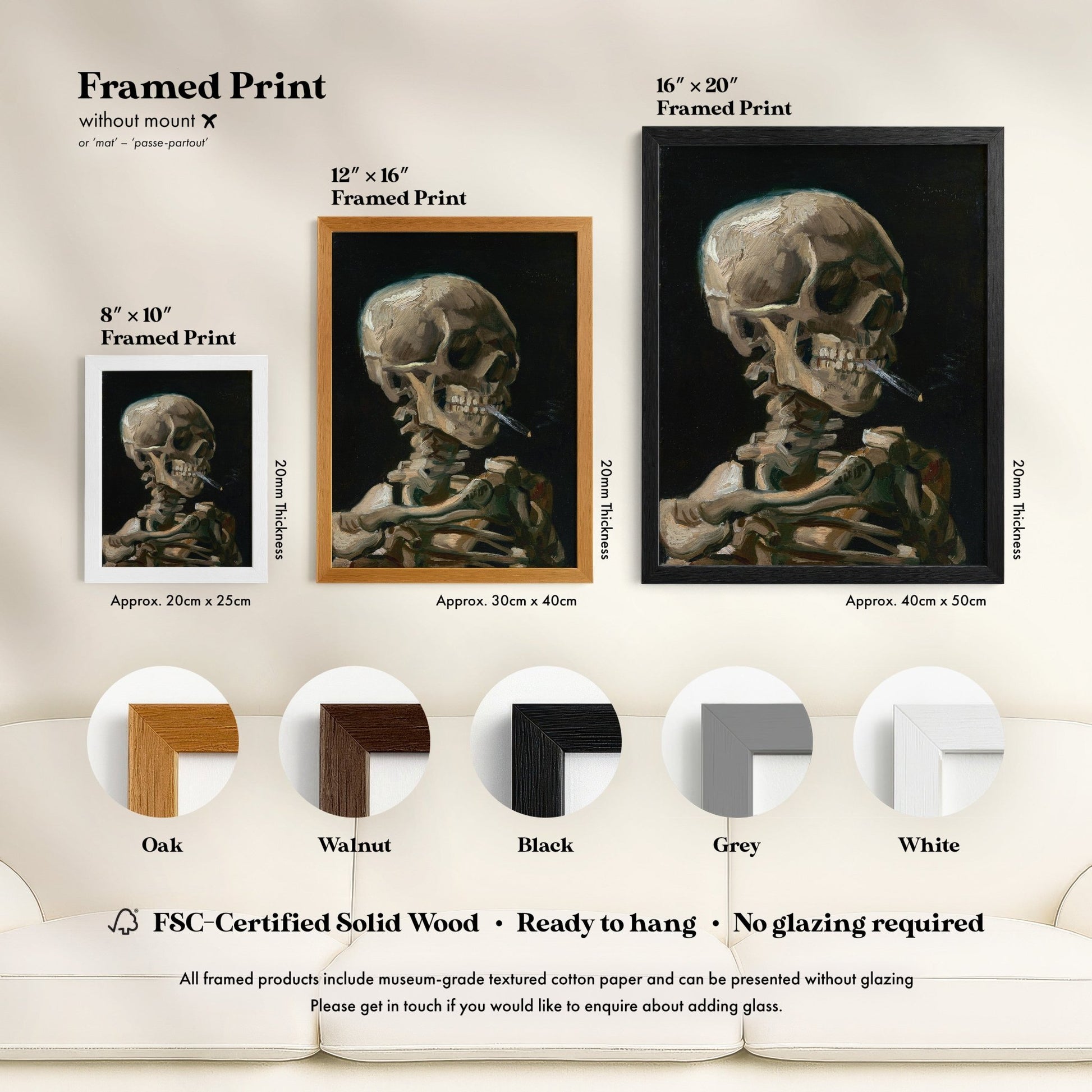 Vincent Van Gogh - Skeleton With A Burning Cigarette | Art Prints | Pathos Studio