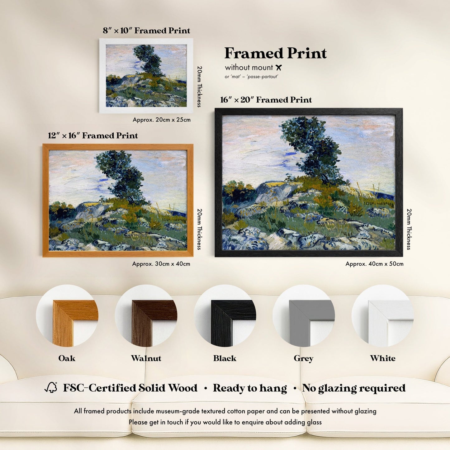 Vincent Van Gogh - The Rocks | Art Prints | Pathos Studio